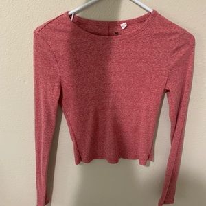 Red Cropped Pacsun Long sleeve Shirt. Size M